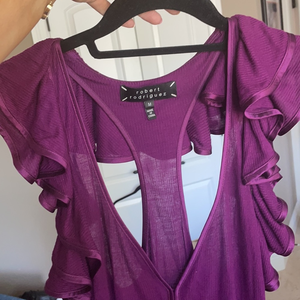 Robert Rodriguez Purple Ruffle Heaven Top 💜 - Picture 4 of 8